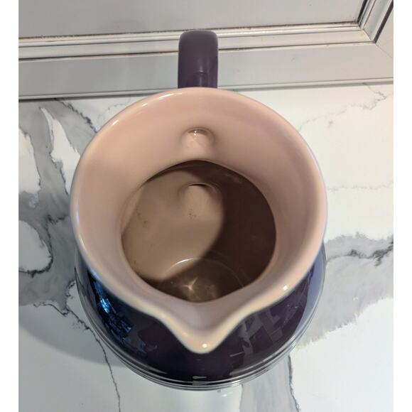 Le Creuset 72 oz Breakfast Jug Pitcher Cassis Purple Glazed Stoneware France - Picture 3 of 4